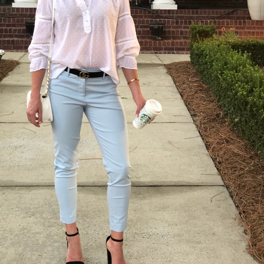 Light blue ankle pants. The Limited.